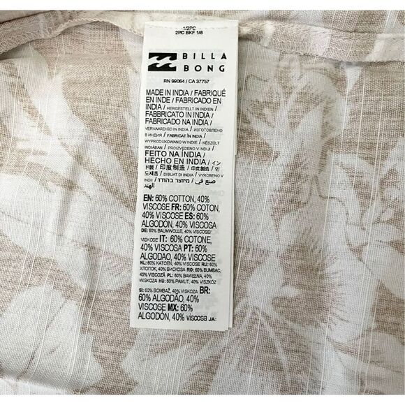 NWT Billabong Sweet Summer Kimono Sz Med - Picture 8 of 8